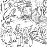 Halloween Coloring Pages Haunted House00011