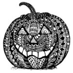 Halloween coloring pages for adults and talented children 23
