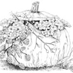 Halloween coloring pages for adults and talented children 24