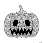 Halloween coloring pages for adults and talented children 27