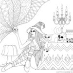 Halloween coloring pages for adults and talented children 300003