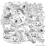 Halloween coloring pages for adults and talented children 300008