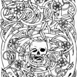 Halloween coloring pages for adults and talented children Skull Coloring Pages00002