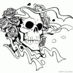 Halloween coloring pages for adults and talented children Skull Coloring Pages00004