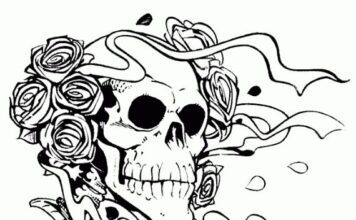Halloween coloring pages for adults and talented children