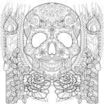 Halloween coloring pages for adults and talented children Skull Coloring Pages00005