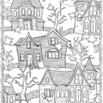 Halloween coloring pages for adults and talented children1-min