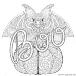 Halloween coloring pages for adults and talented children3-min