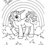 Unicorn coloring pages for children and adult10