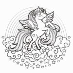 Unicorn coloring pages for children and adult29