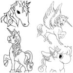 Unicorn coloring pages for children and adult33