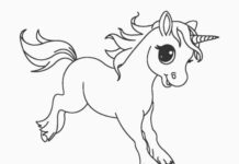 100 Unicorn coloring pages for children and adult