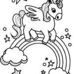 Unicorn coloring pages for children and adult6