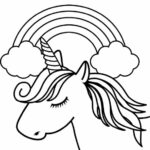 Unicorn coloring pages for children and adult9