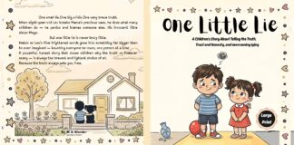 One Little Lie: A Powerful Children’s Story About Truth, Trust, and Courage Cover of a children's book titled "One Little Lie." Illustrations of a house, two kids, and playful icons convey themes of honesty and growth.